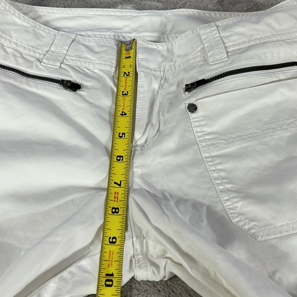 Athleta lightweight white straight or rolled crop pants size 4T - Picture 9 of 10